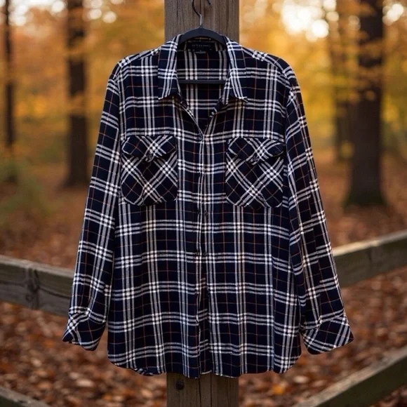 Sanctuary Anthropology Plaid Shirt Grunge Plaid Black white - Picture 1 of 10